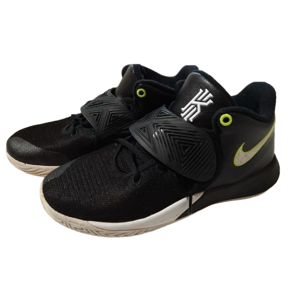 Nike Kyrie FlyTrap Sneakers Basketball Running Shoes Black Lace Up Youth Boy 7Y